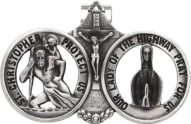 St Christopher & O L of Highway Visor Clip