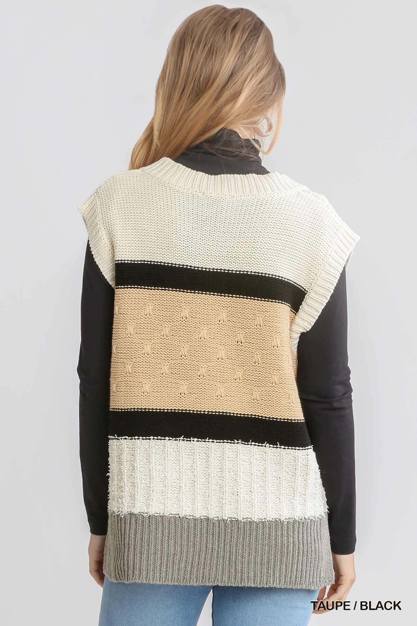 Taupe Sweater Vest