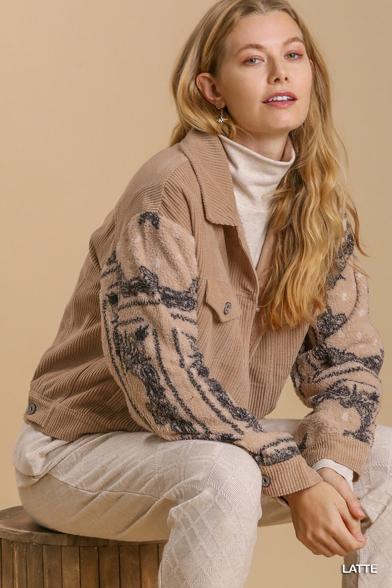 Sale - Latte Corduroy Shacket