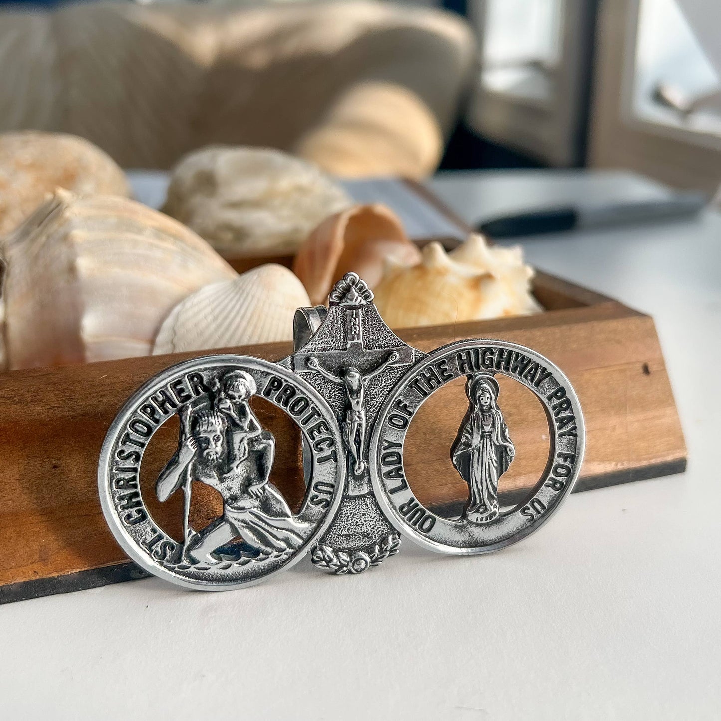 St Christopher & O L of Highway Visor Clip