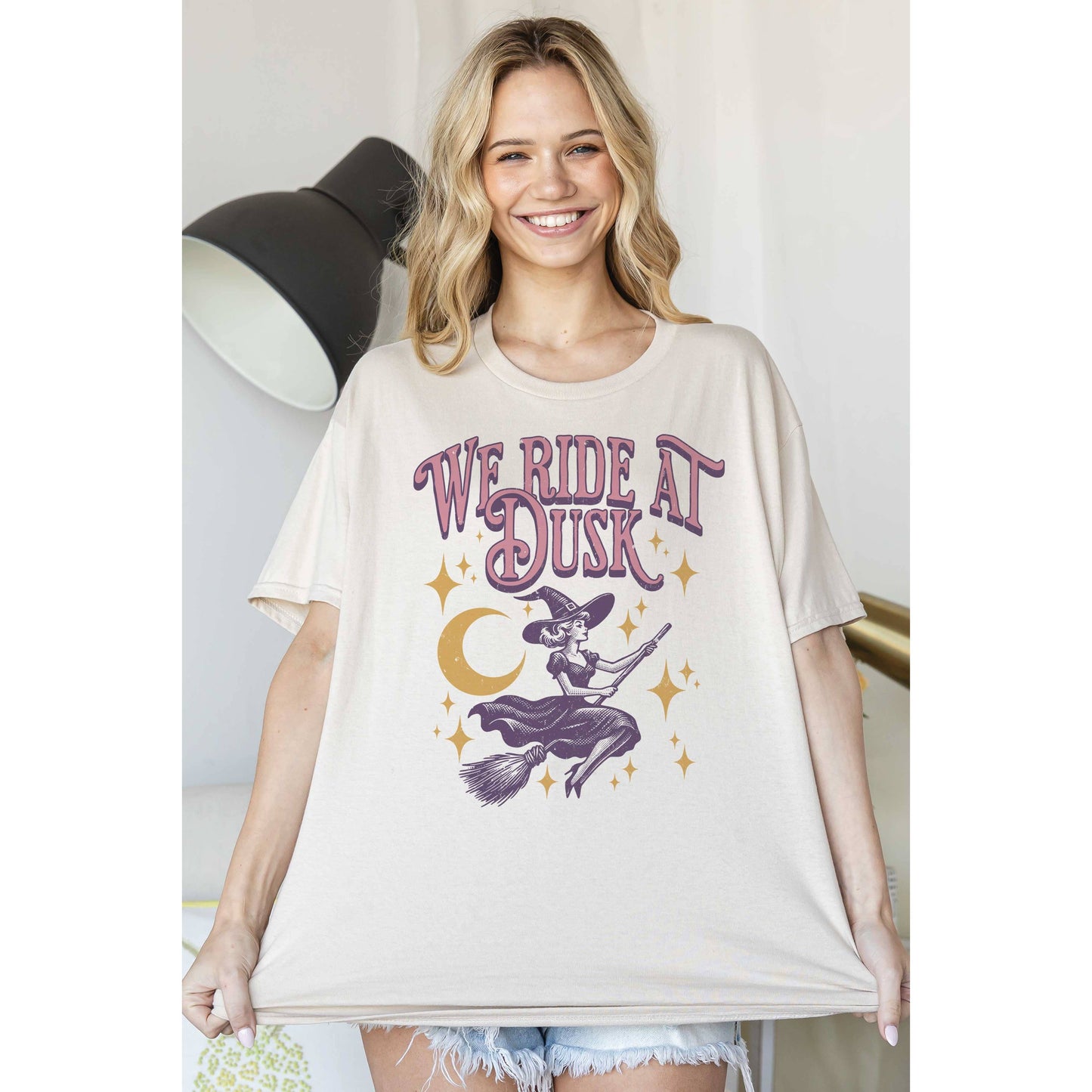 Sale - WE RIDE AT DUSK Oversized Graphic Tee