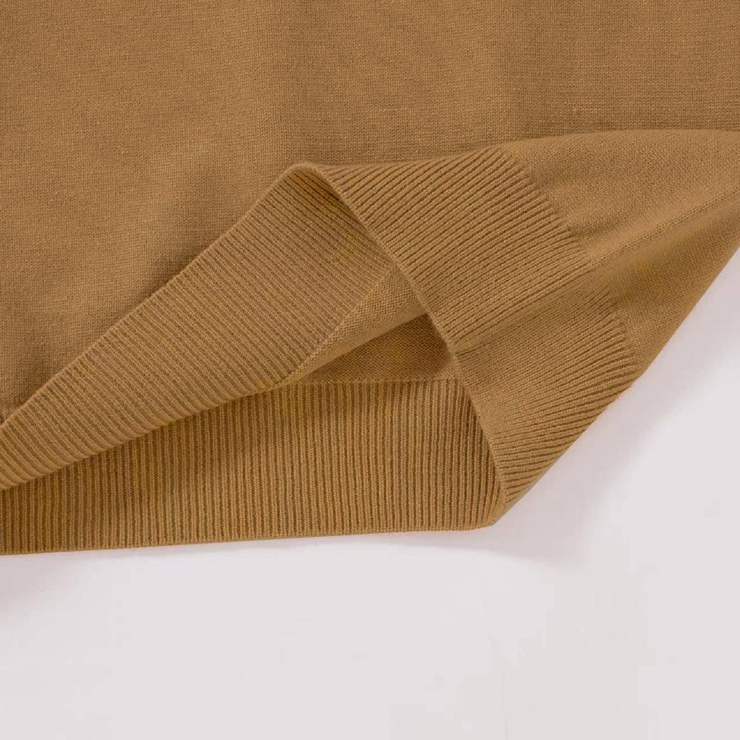 White Button Ruffled Jumper Henley Sweater