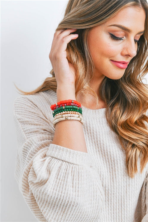 Holiday Mix Multi Line Bracelet Set