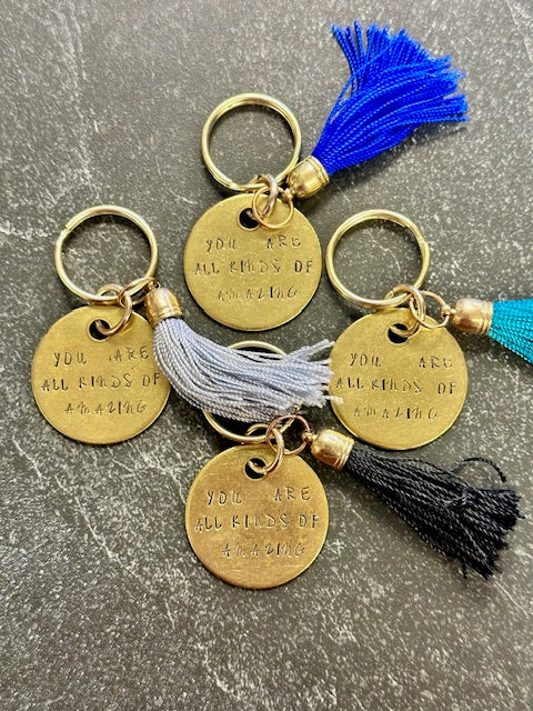 You Are All Kinds of Amazing Stamped Key Chain