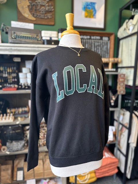 LOCAL Printed Fleece Round Neck Sweatshirt