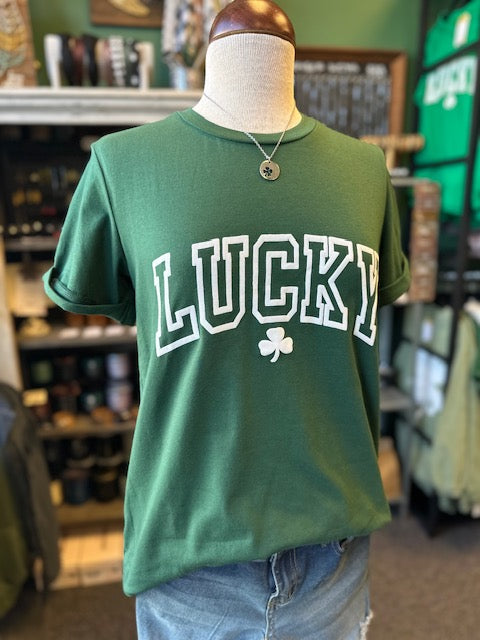 Sale - Lucky Puff Print Short Sleeve Top