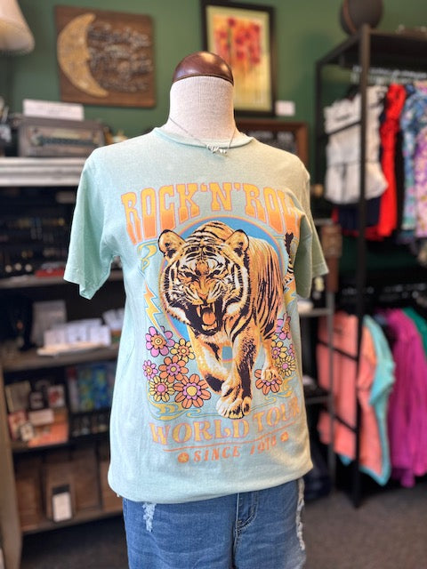Sale - Rock and Roll Tiger Graphic Top