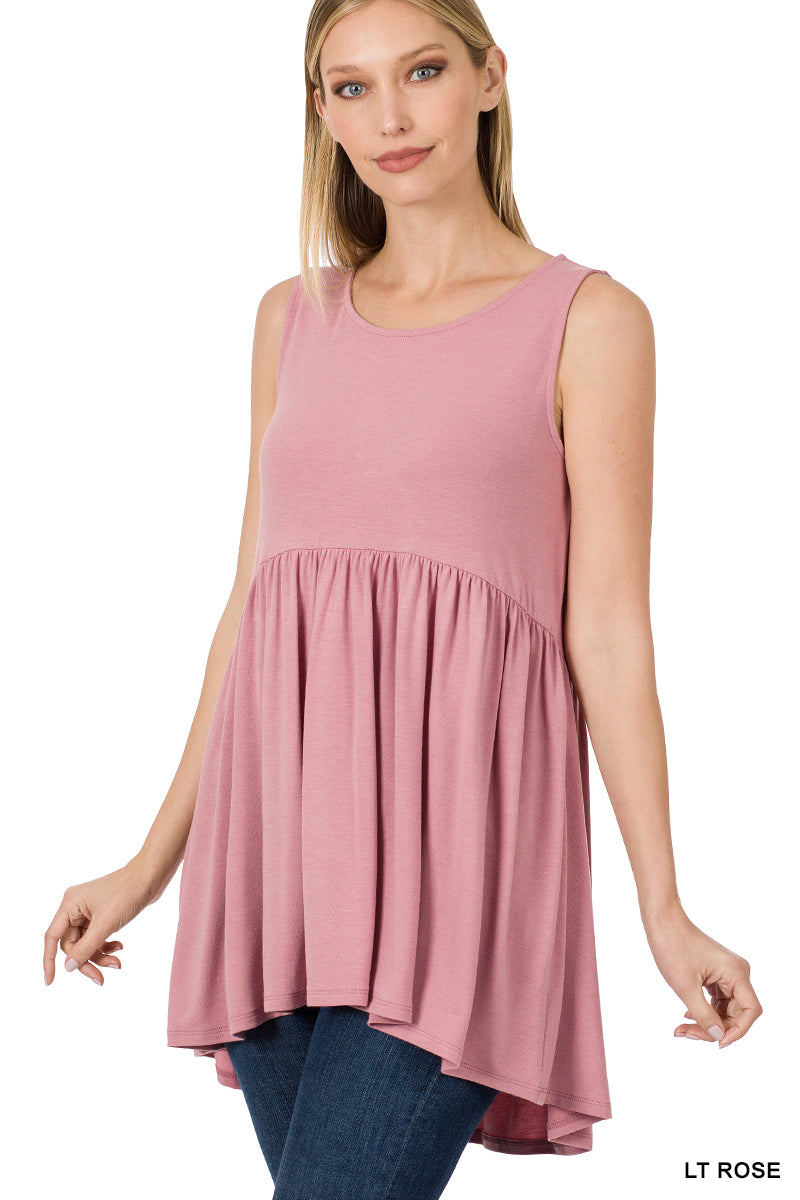 $10 Rack - Light Rose Empire Waist Tank Top