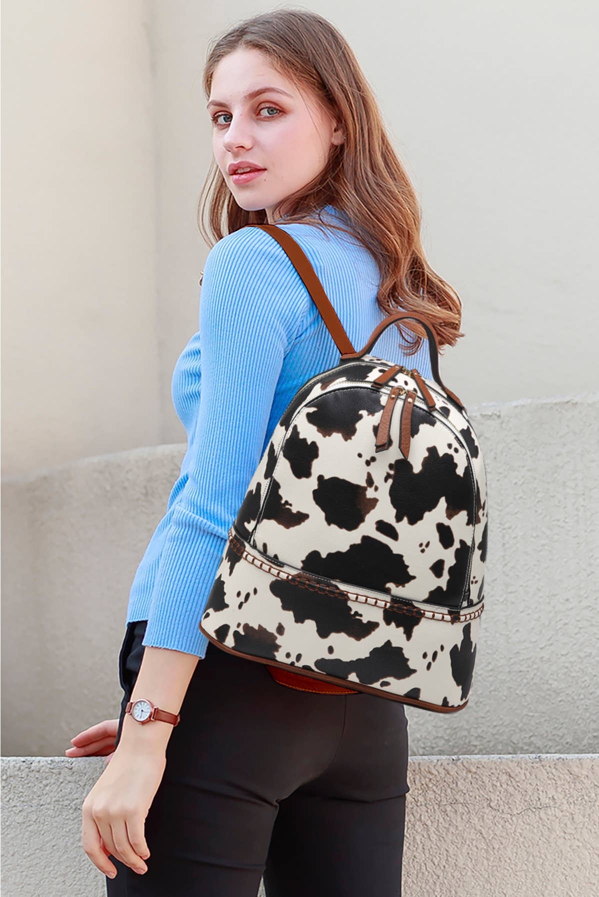 Marty 2 Compartment Backpack w/ Stitch Detail