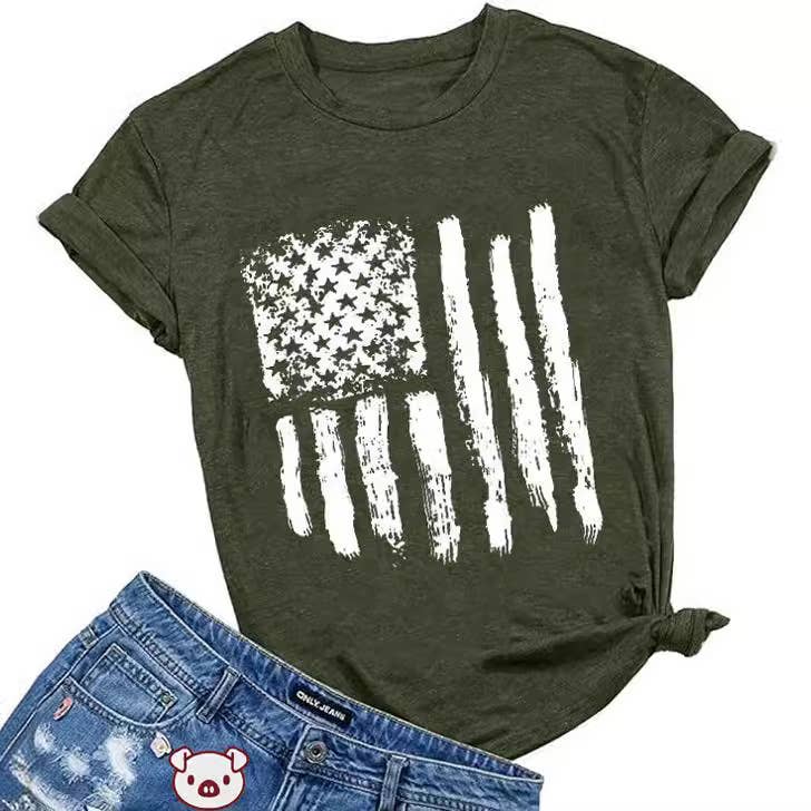 $10 Rack - Army Green July 4th Women's T-Shirt