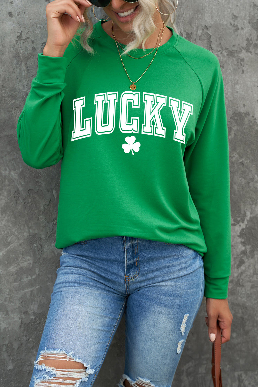 Sale - St Patrick's LUCKY Print Sweatshirt