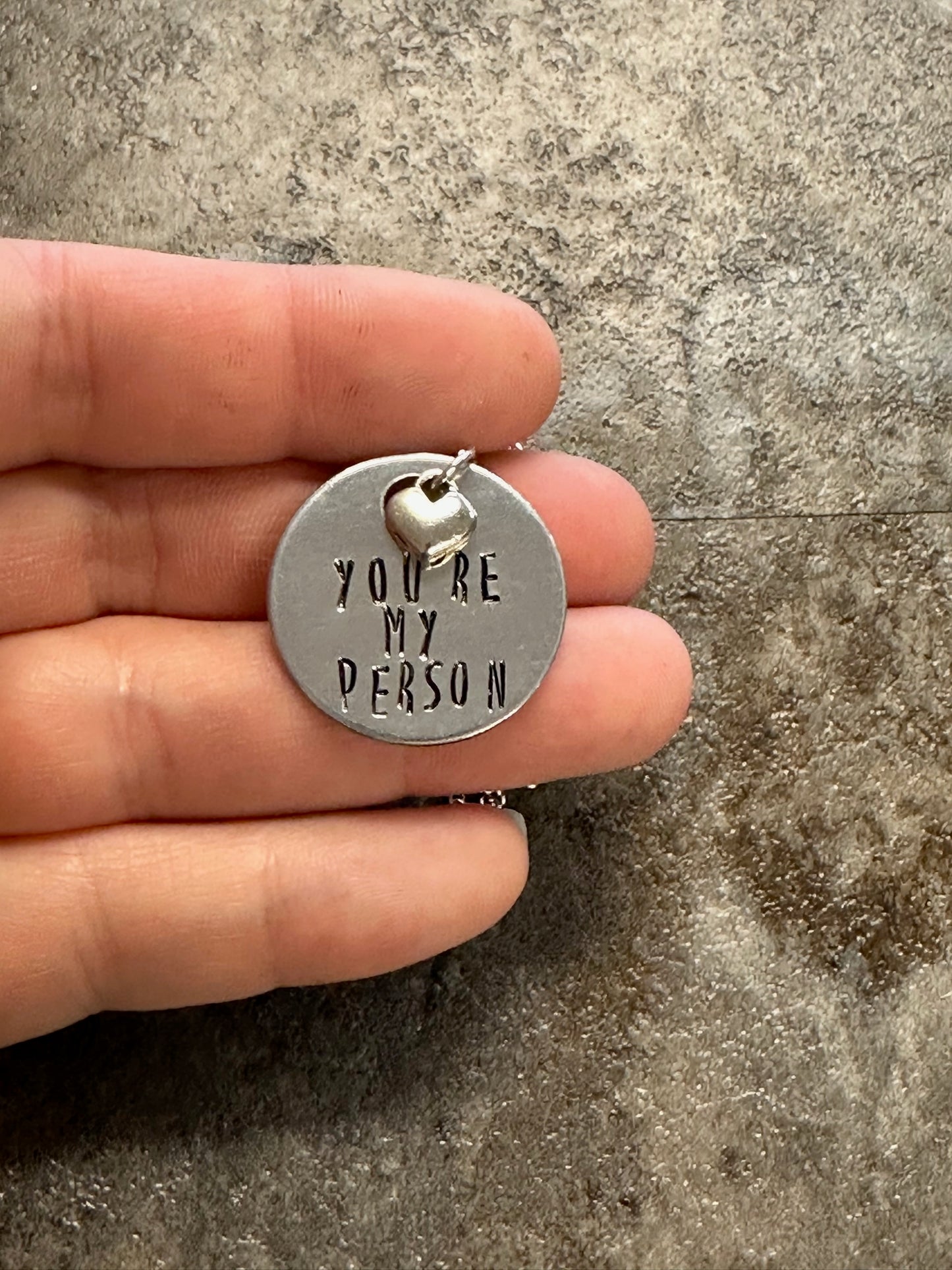 You're My Person Hand Stamped Necklace