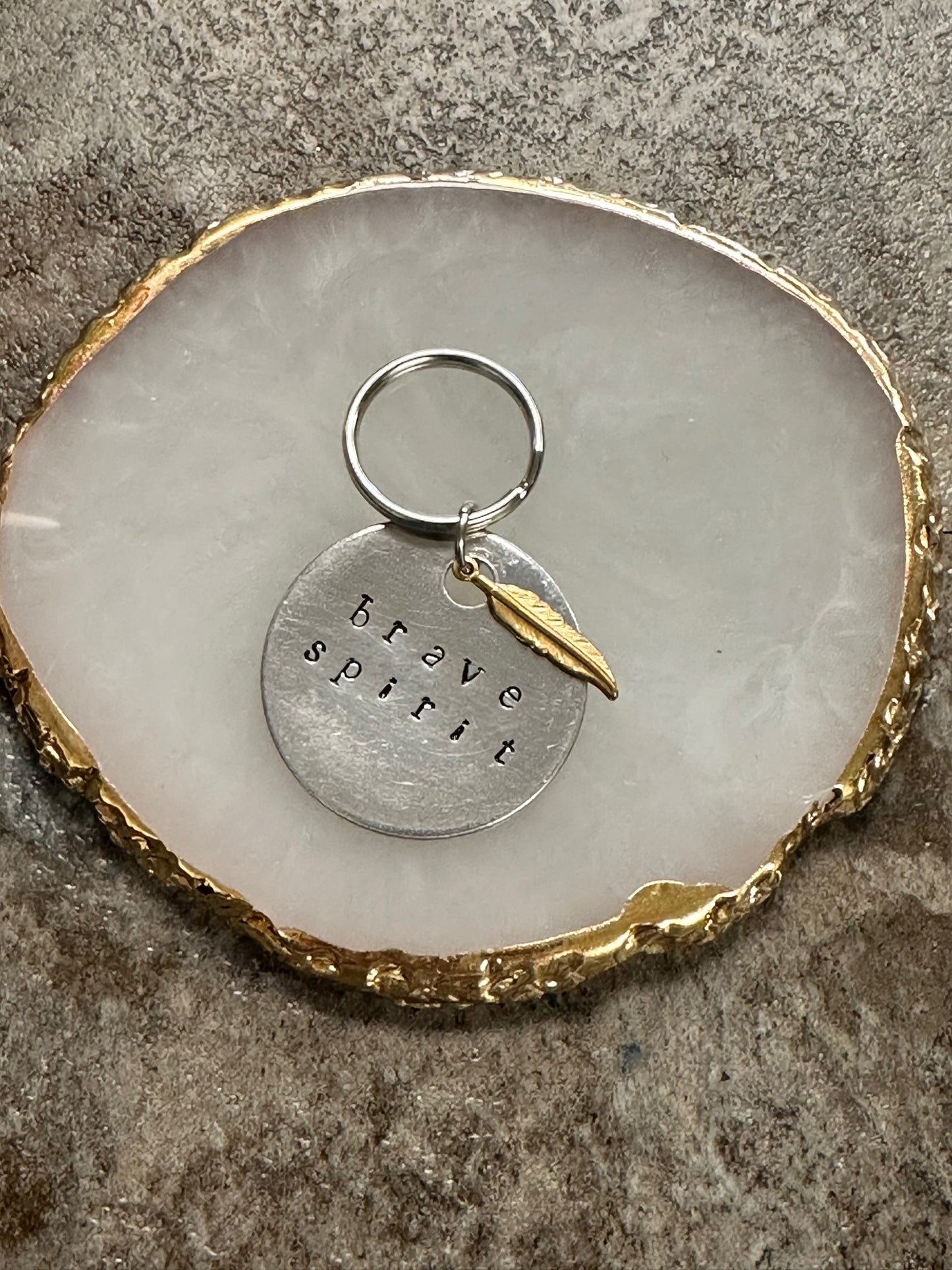 Brave Spirit - Hand Stamped Key Chain