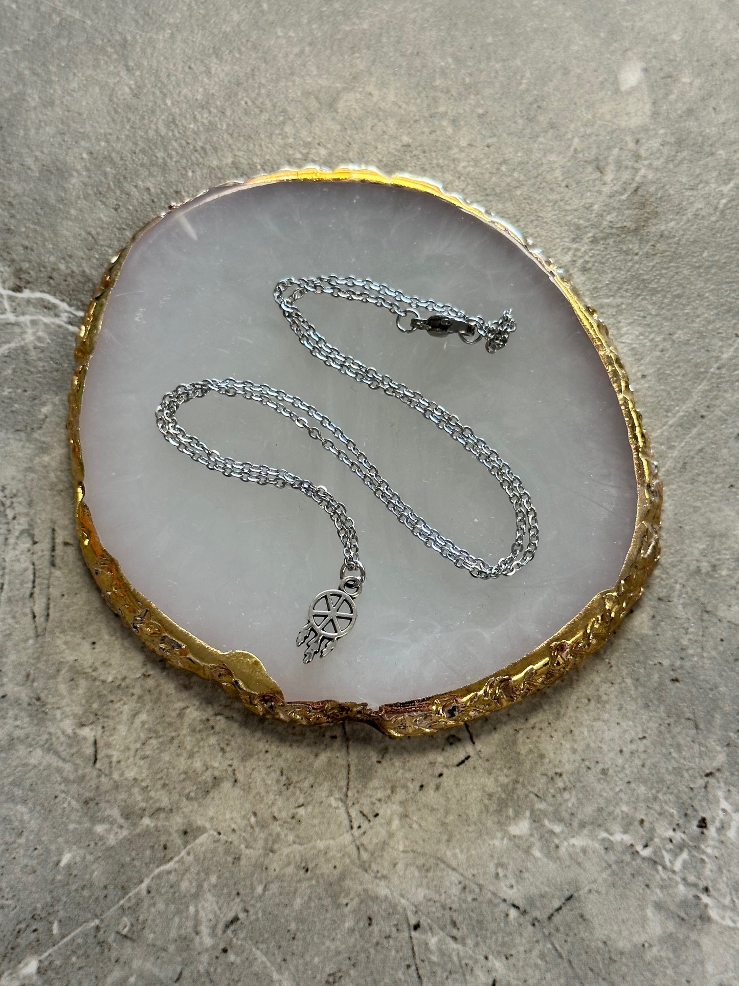 Small Dream Catcher Charm Necklace