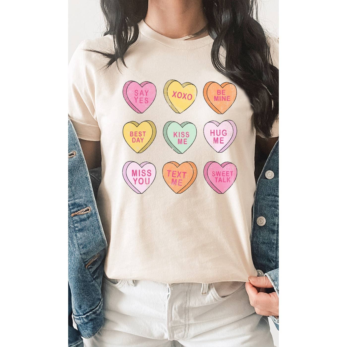 Sale - Conversation Candy Hearts Valentines Day Graphic Tee