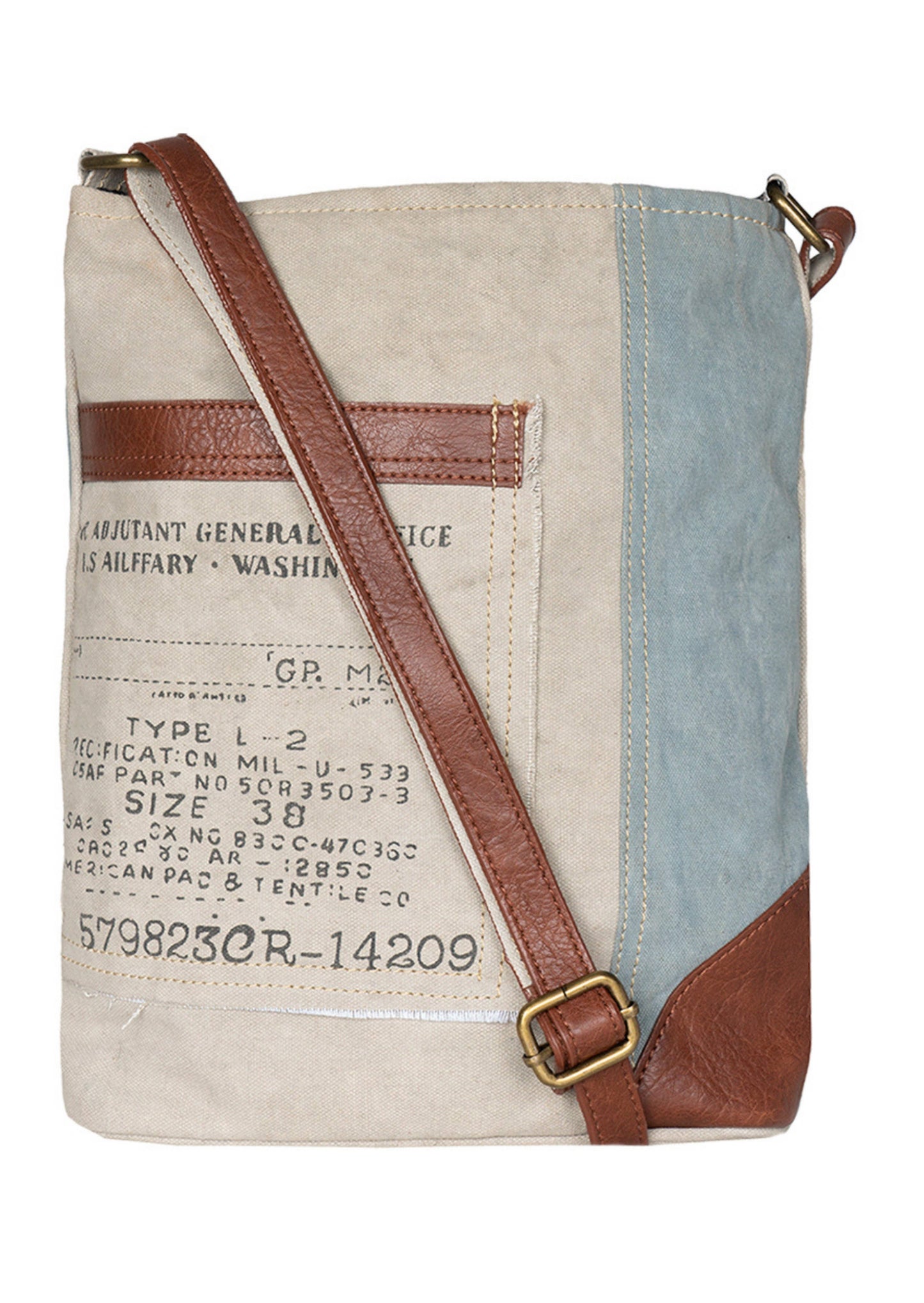 Identified Up-Cycled Canvas Crossbody