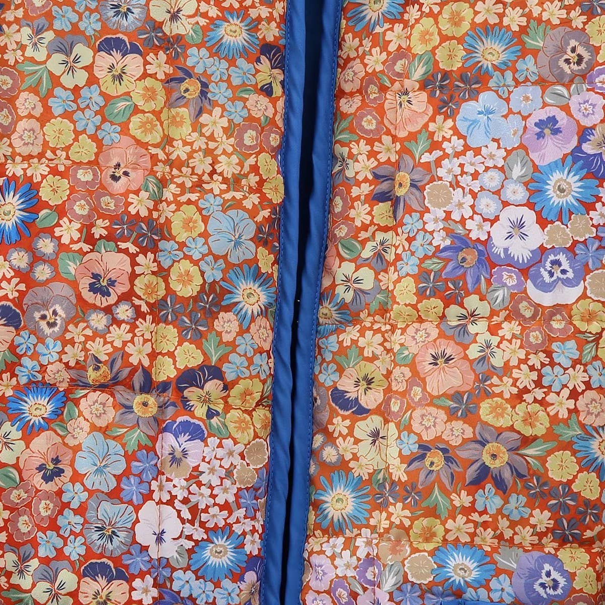 Orange Floral Quilted Jacket