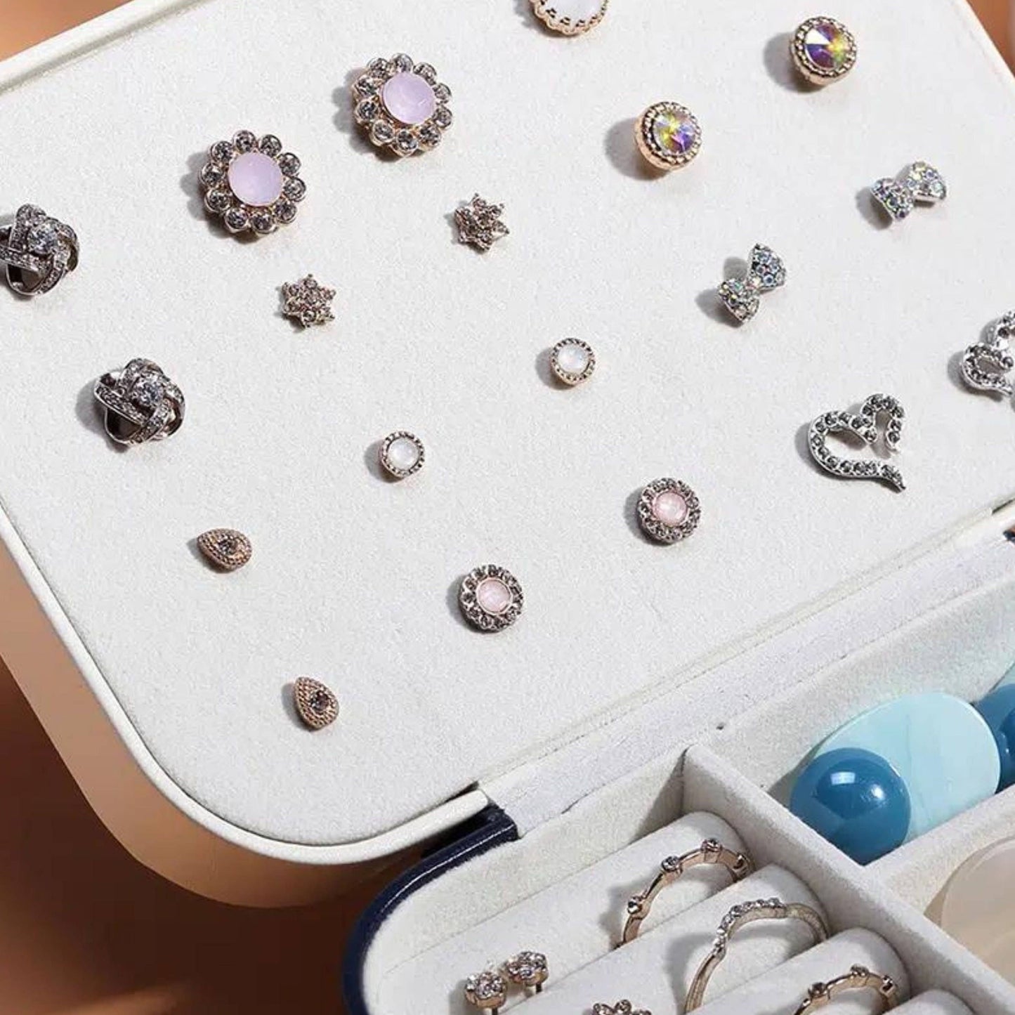 Portable Travel Jewelry Box - Jewelry Storage Organizers