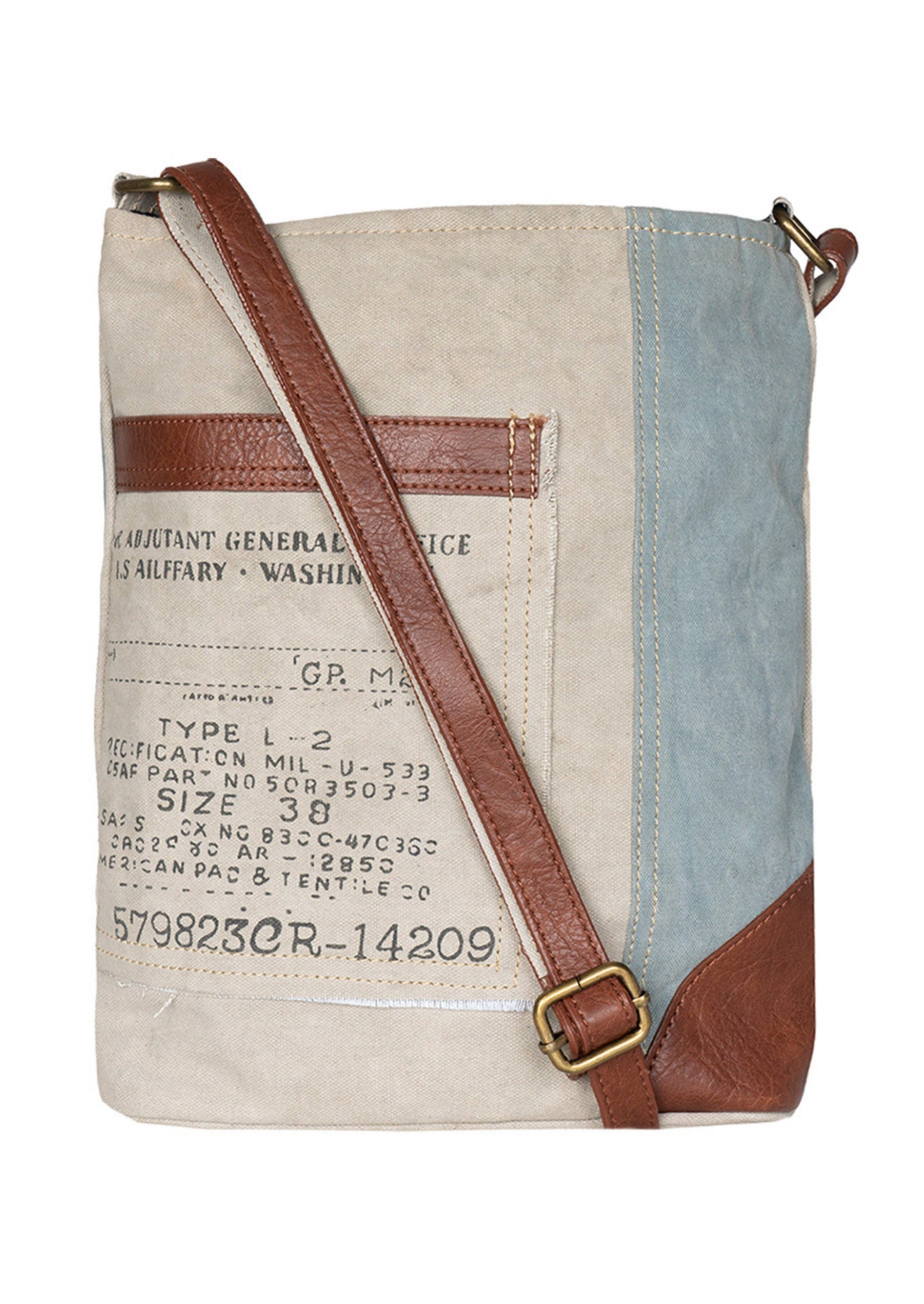 Identified Up-Cycled Canvas Crossbody