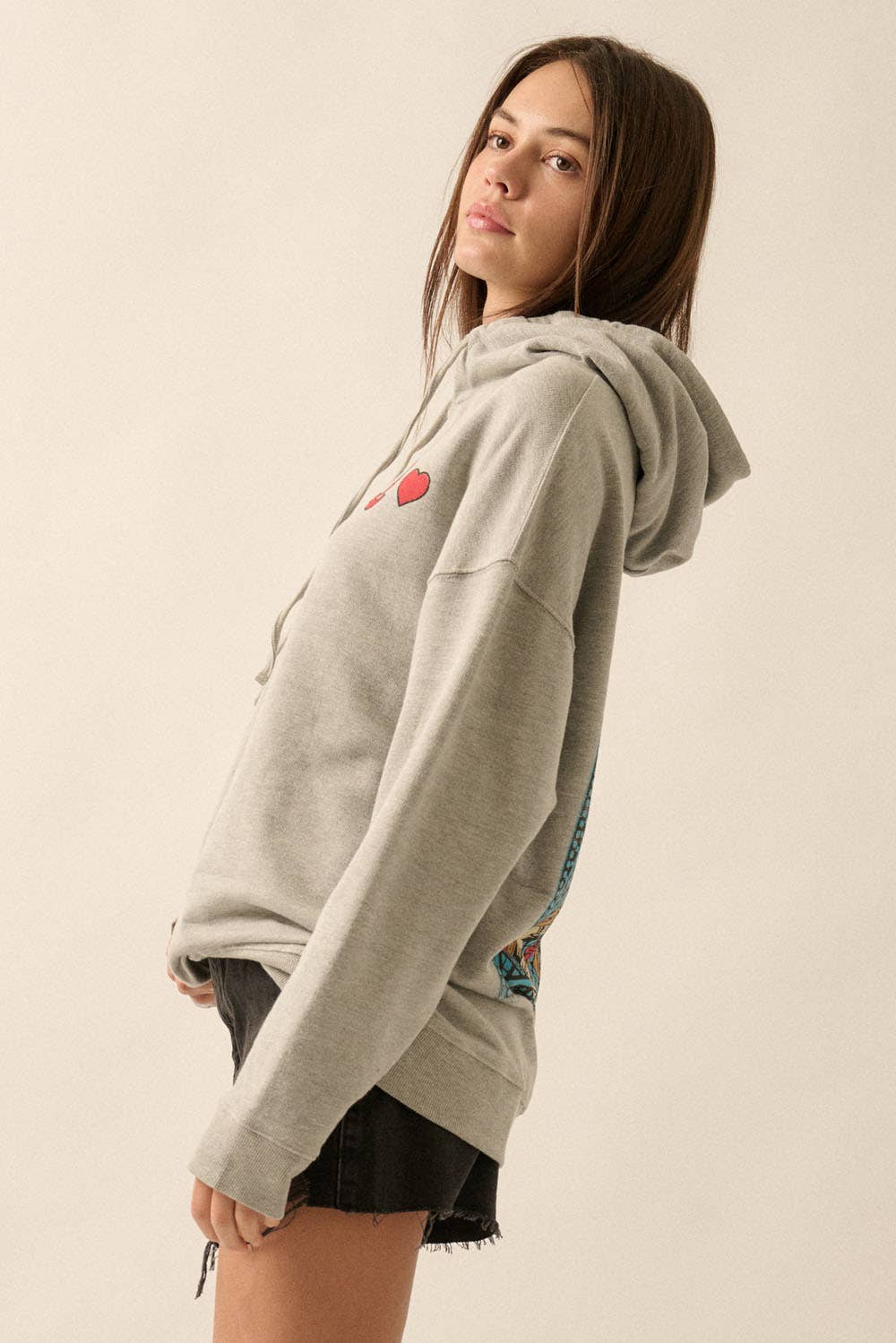 Queen of Hearts French Terry Graphic Hoodie