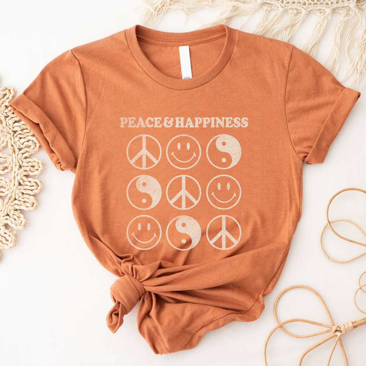 Peace & Happiness Short Sleeve Top