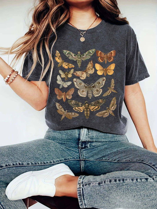 $10 Rack - Butterfly & Moth Print graphic short-sleeve T-shirt