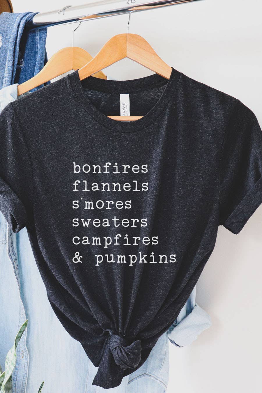 Bonfires, Flannels, Smores Graphic Tee