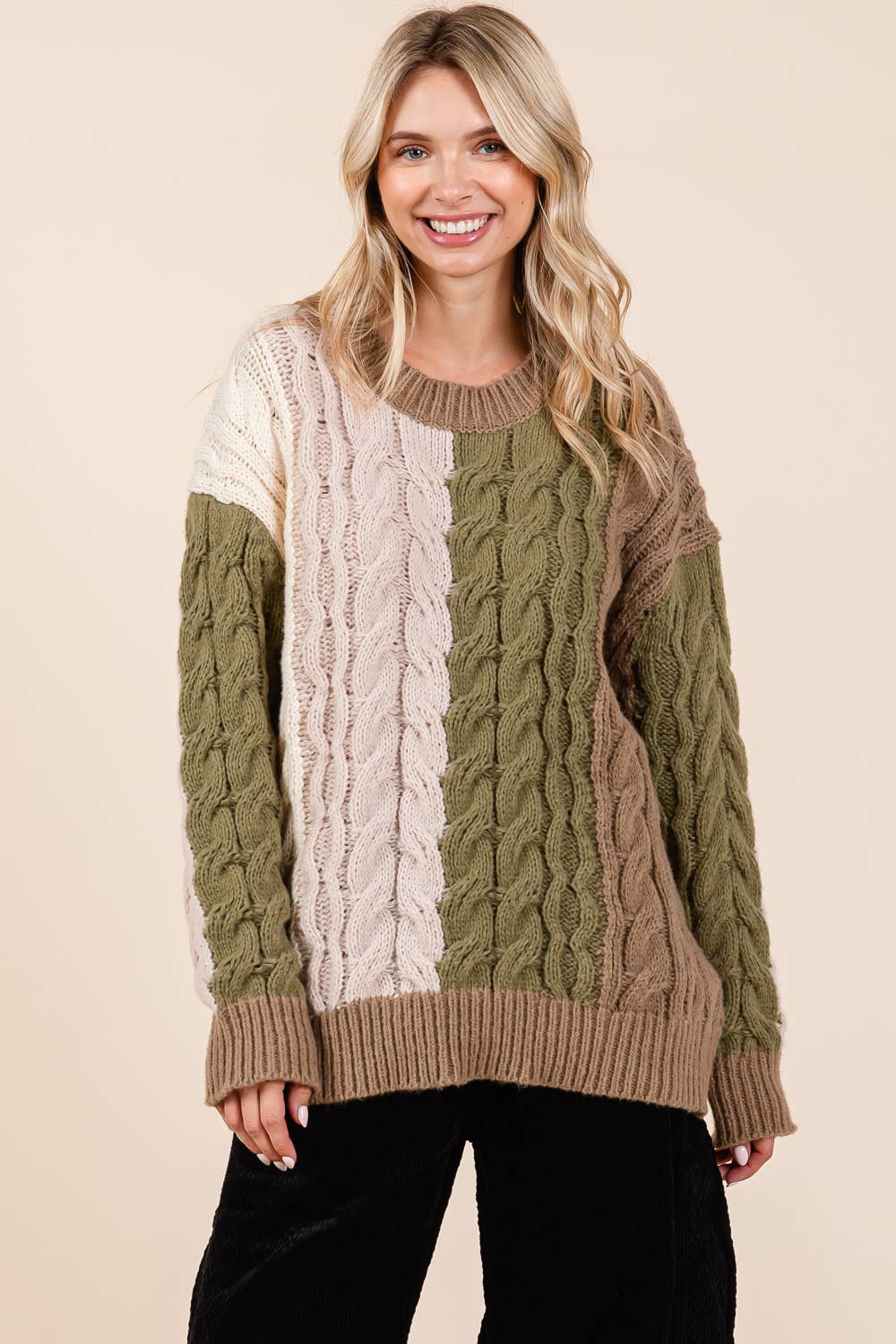Sale - Oversized Cable Knit Sweater