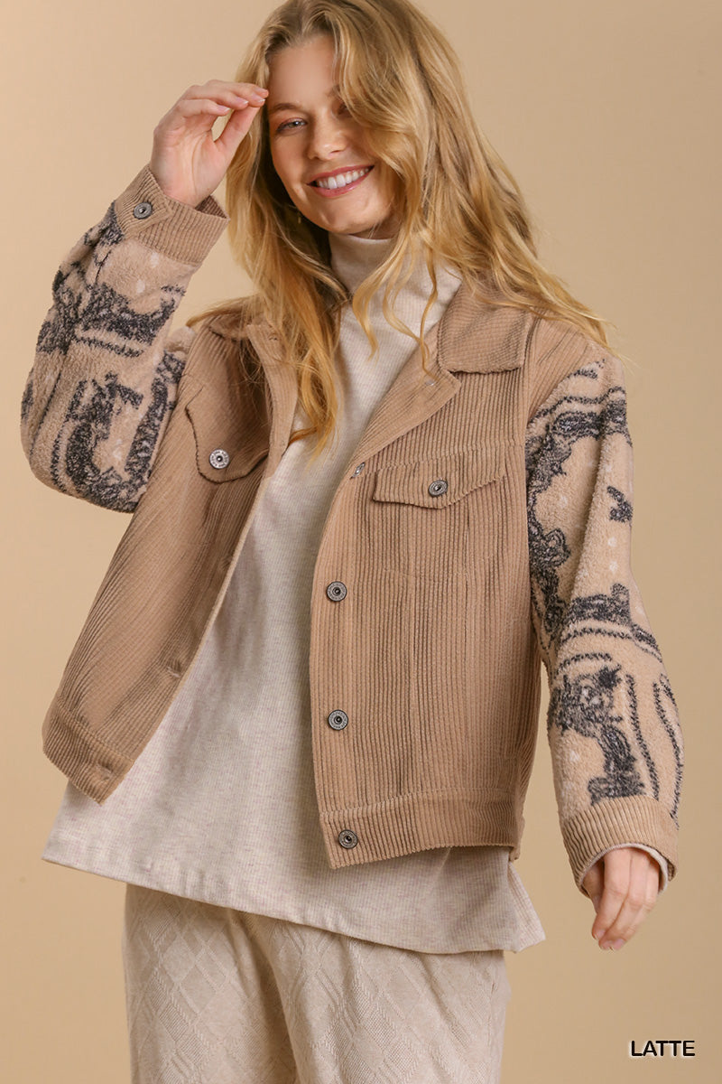 Sale - Latte Corduroy Shacket