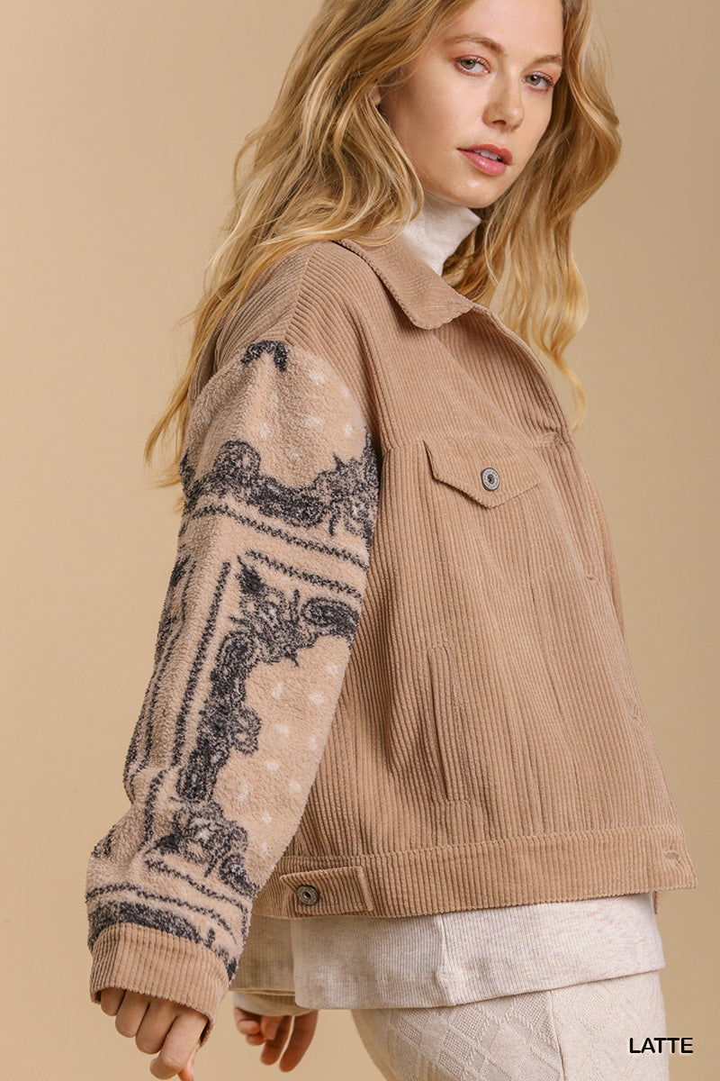 Sale - Latte Corduroy Shacket