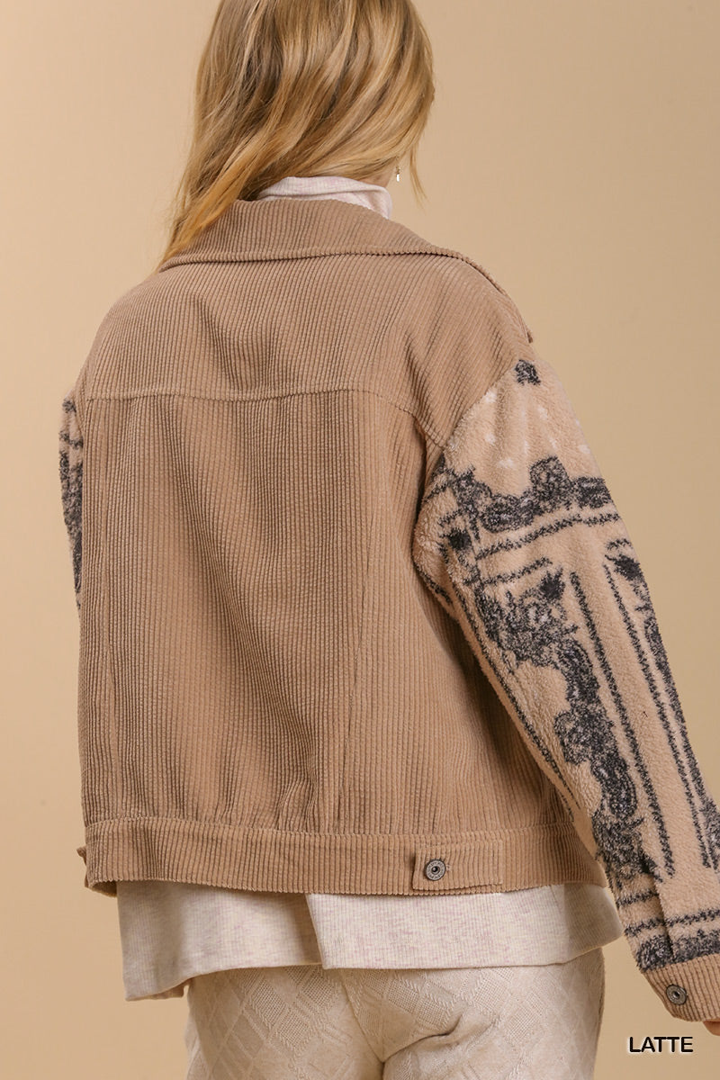 Sale - Latte Corduroy Shacket