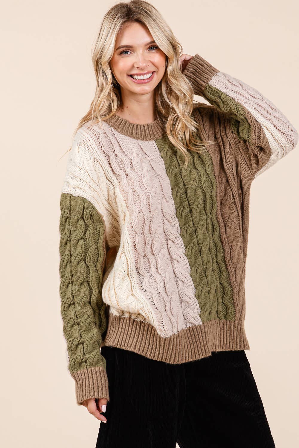 Sale - Oversized Cable Knit Sweater