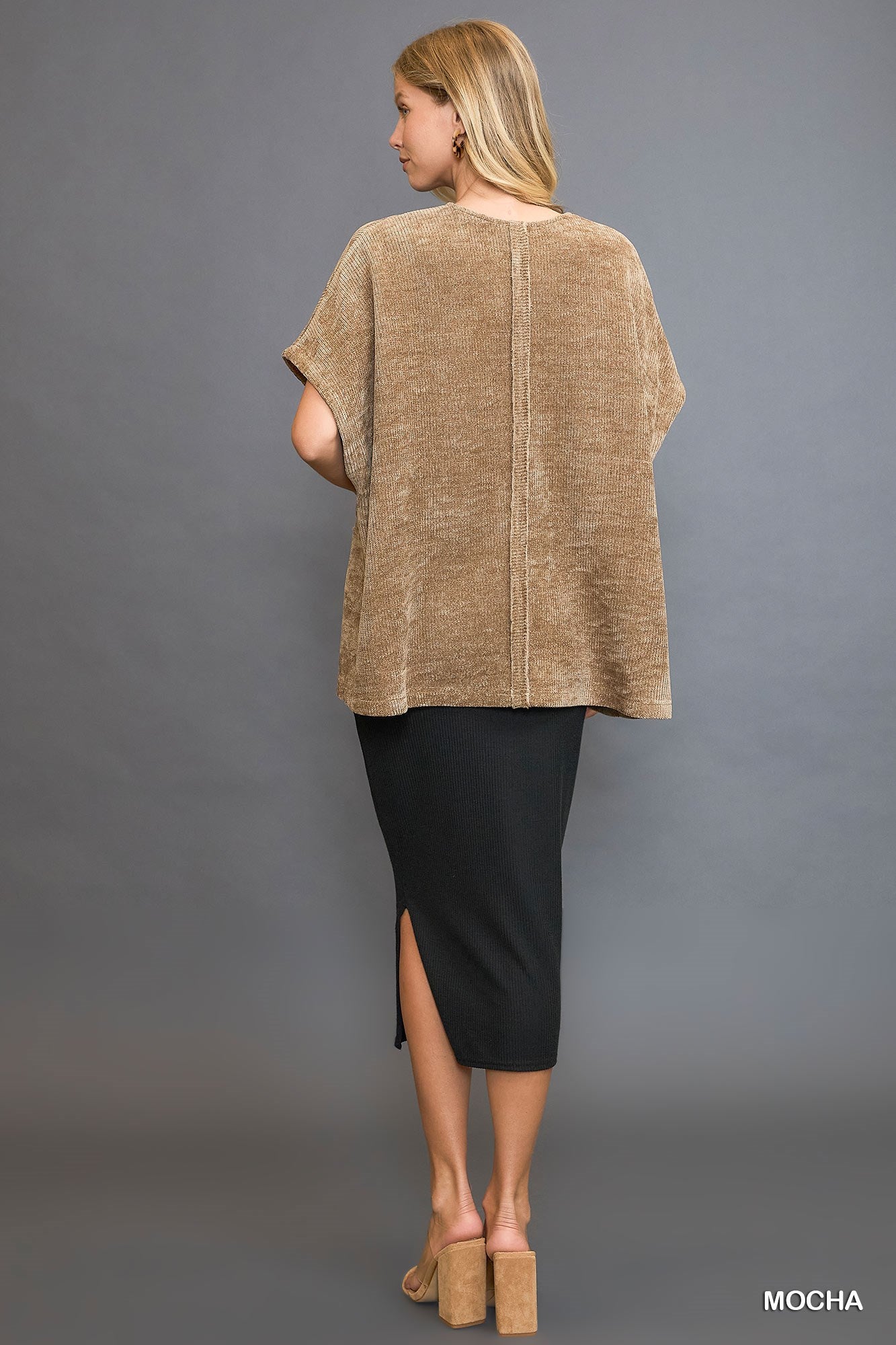 Mocha Open Front Knit Jacket