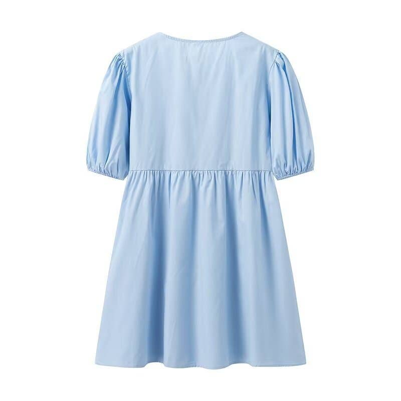 Tie Front Tiered Babydoll Dress