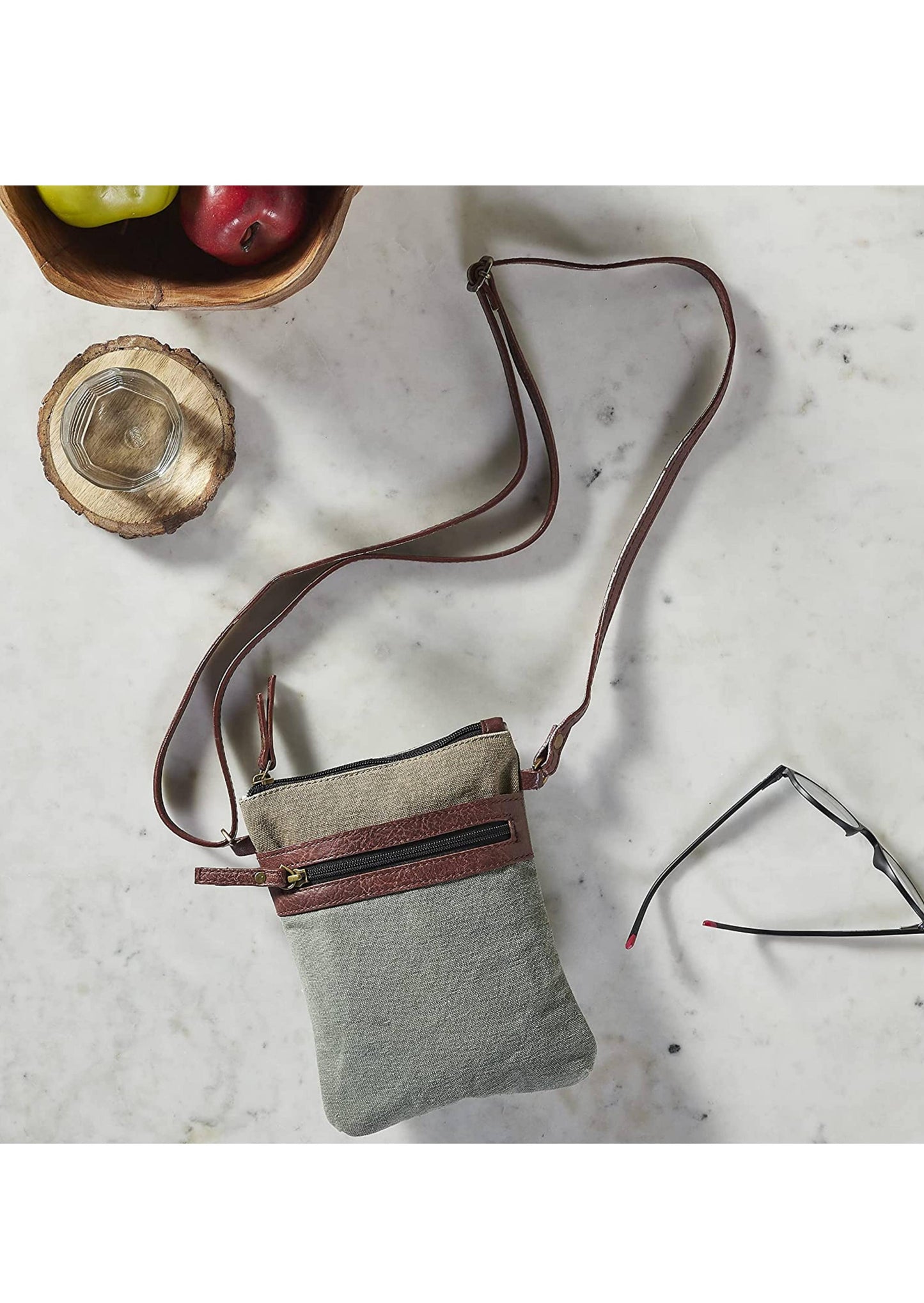 Ava Up-Cycled Canvas Women's Crossbody Bag