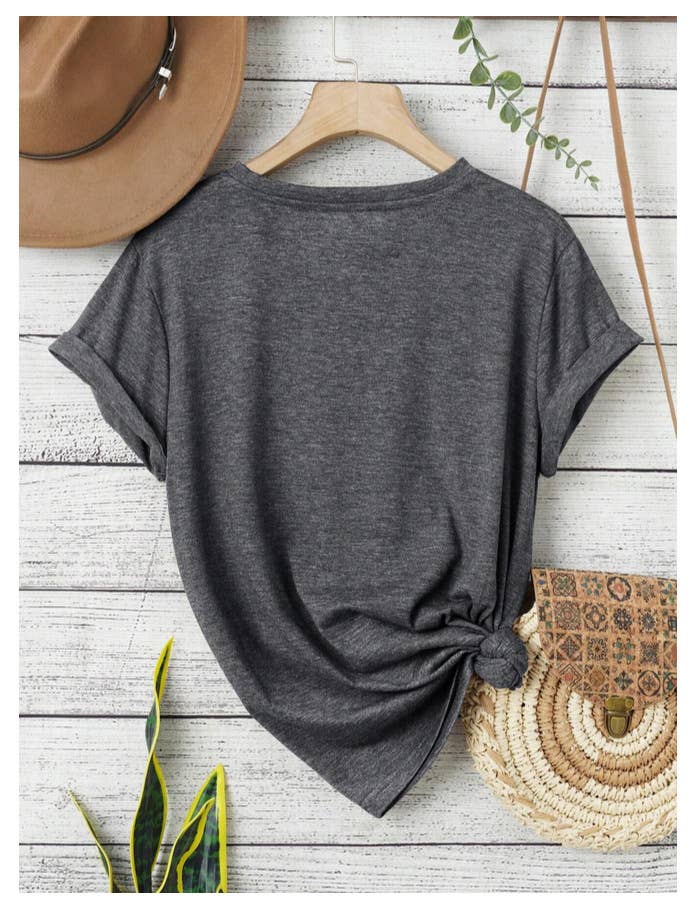 $10 Rack - Spring Floral Wildflowers Graphic Print Basic T-shirt Tee