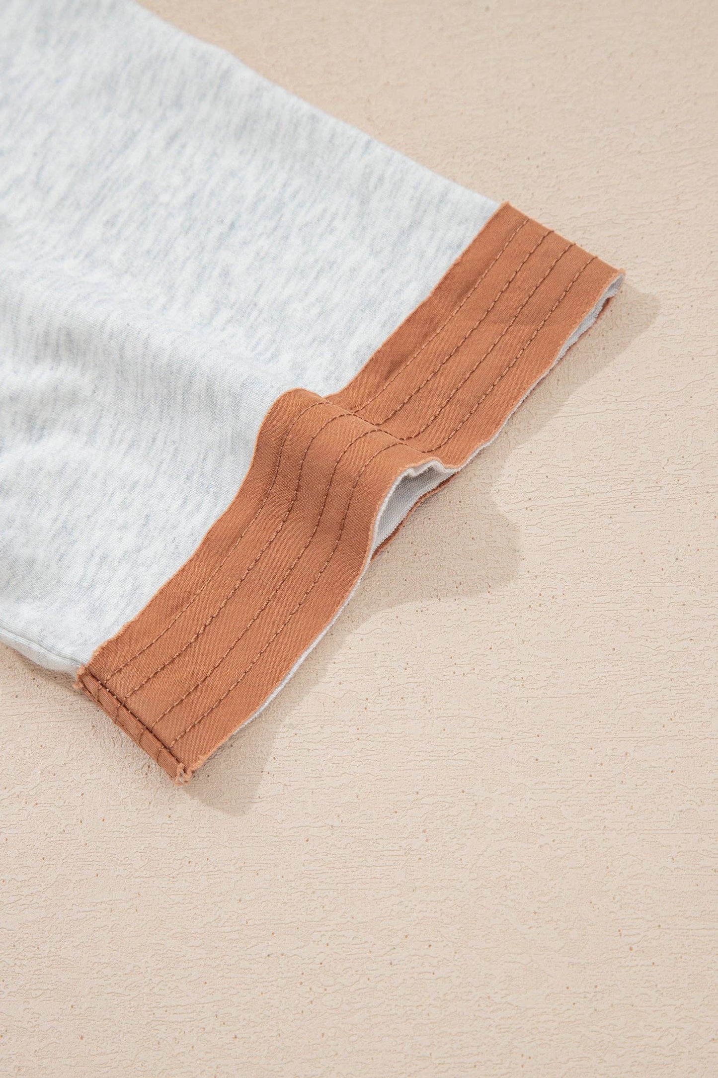 Short Sleeve Contrast Trim Button Henley Tee