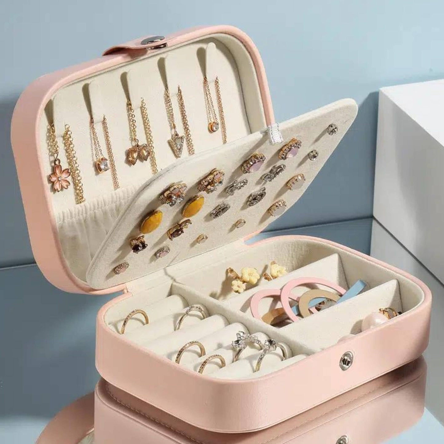 Portable Travel Jewelry Box - Jewelry Storage Organizers