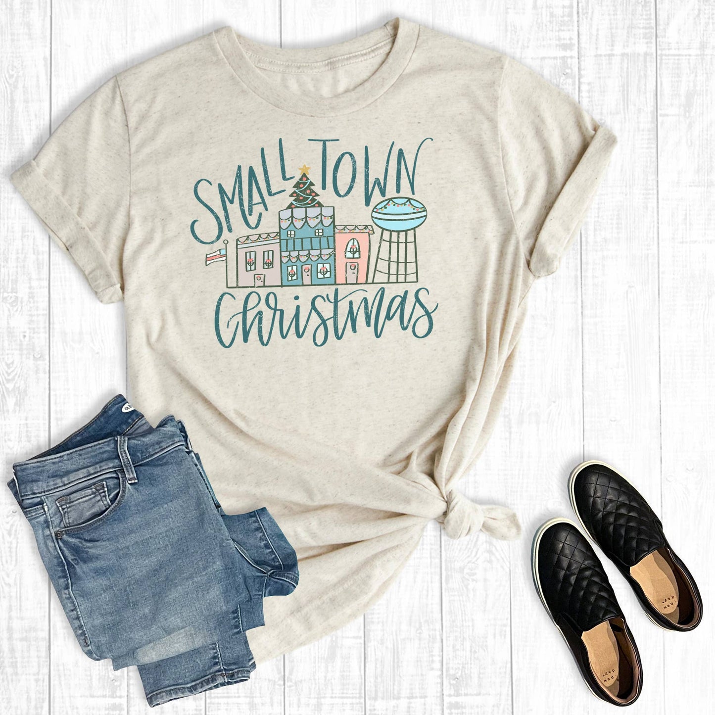 Small Town Christmas Graphic Tee