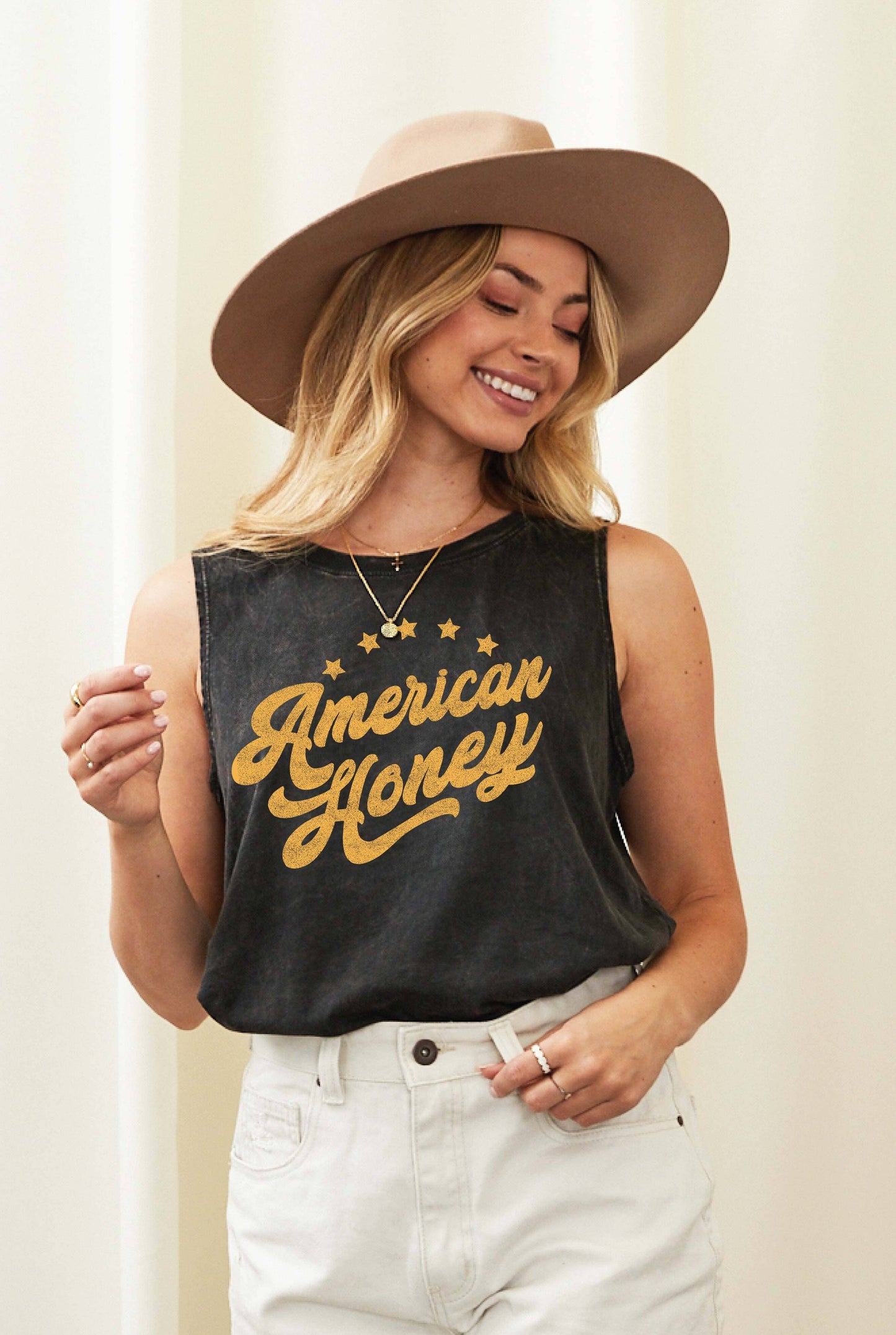 $10 Rack - AMERICAN HONEY Mineral Graphic Tank Top