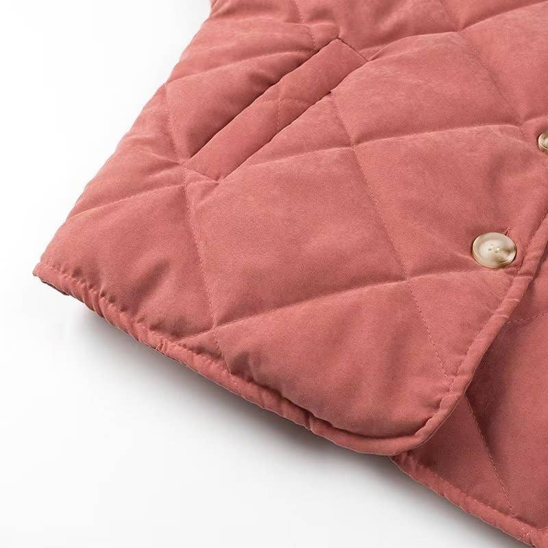 Moss Green Diamond Lattice Quilted Cotton Jacket