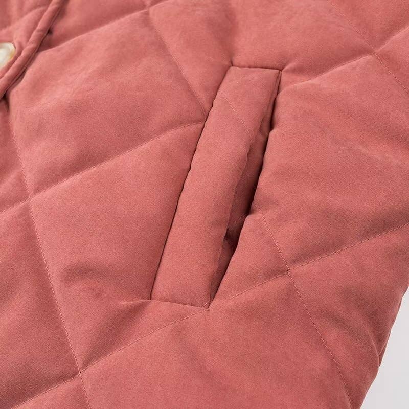 Moss Green Diamond Lattice Quilted Cotton Jacket