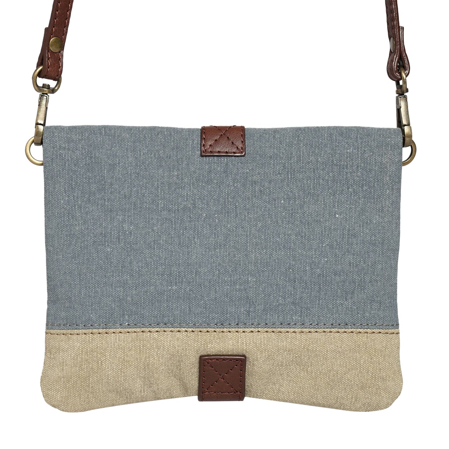 Finley Original Leather Crossbody Bag in Dusty Blue