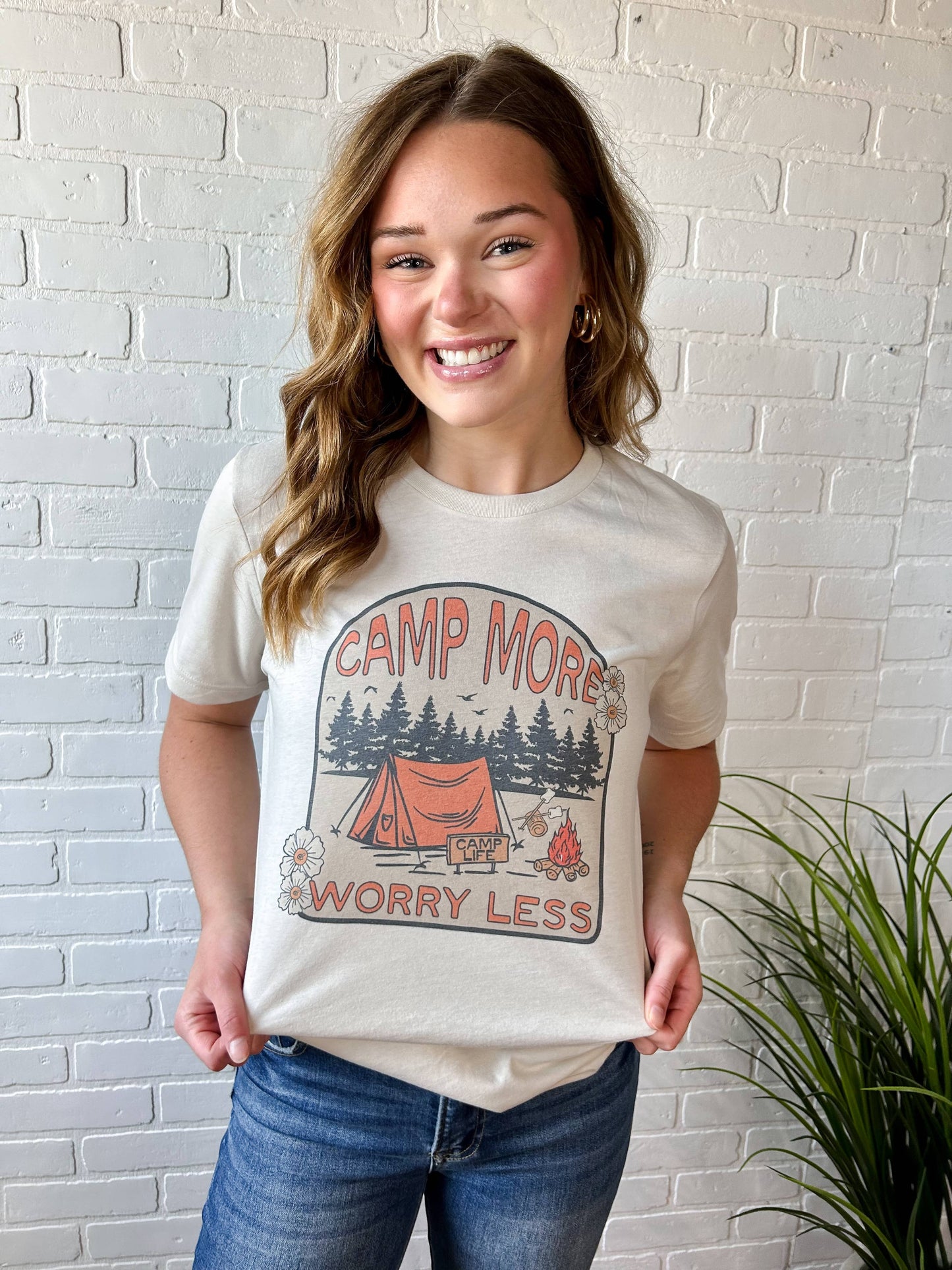 $10 Rack - Camp More Worry Less Graphic Tee