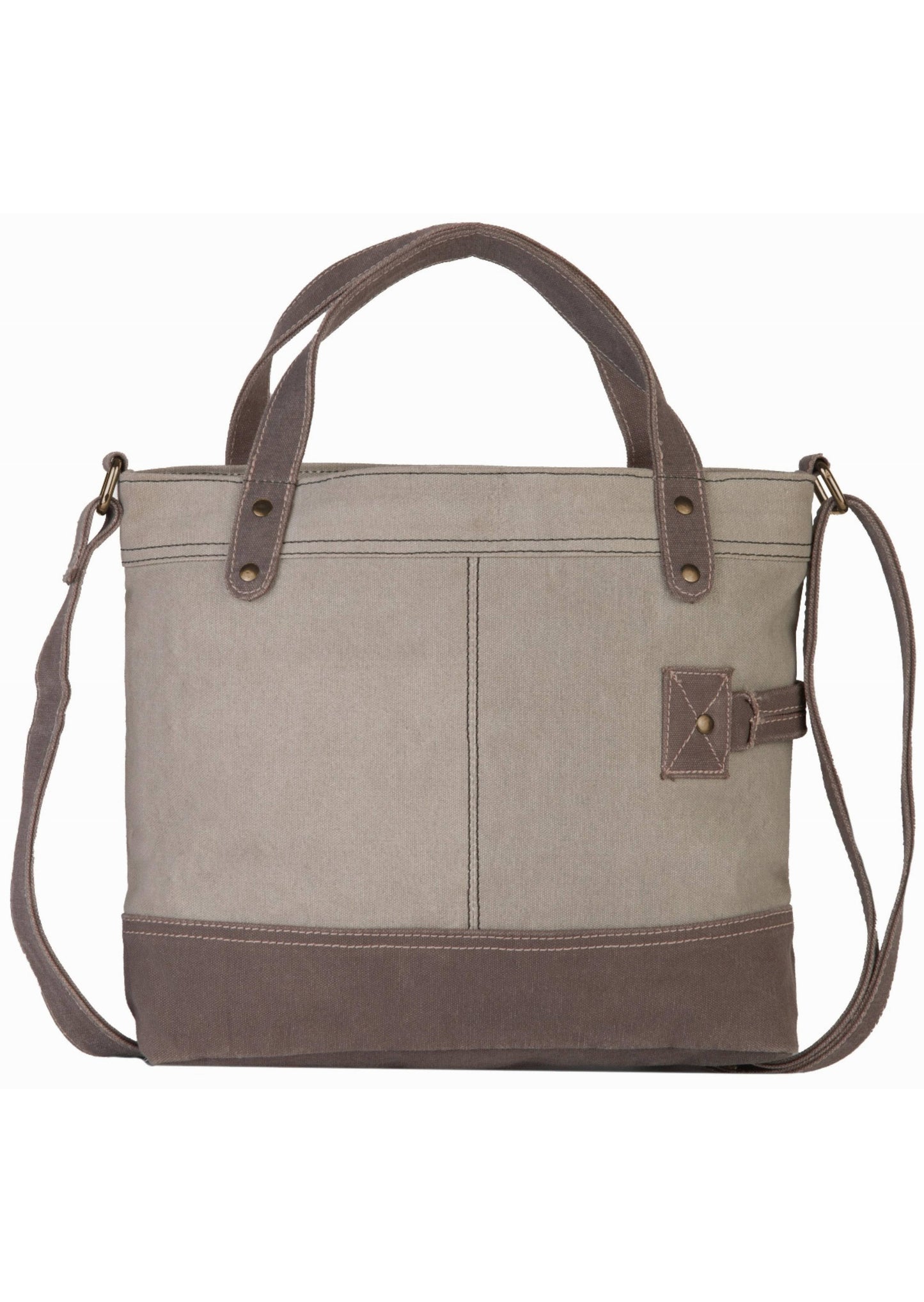 Jules Up-Cycled Canvas Women's Crossbody Bag - Ice Gray