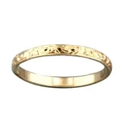 Thin Floral Band Ring