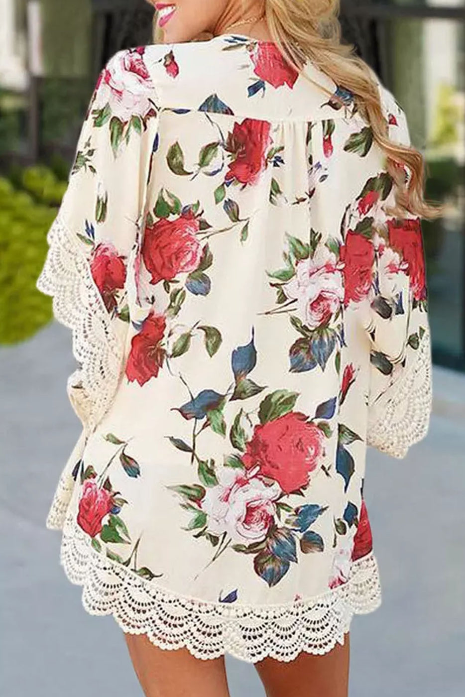 Sale - Ivory Floral Kimono