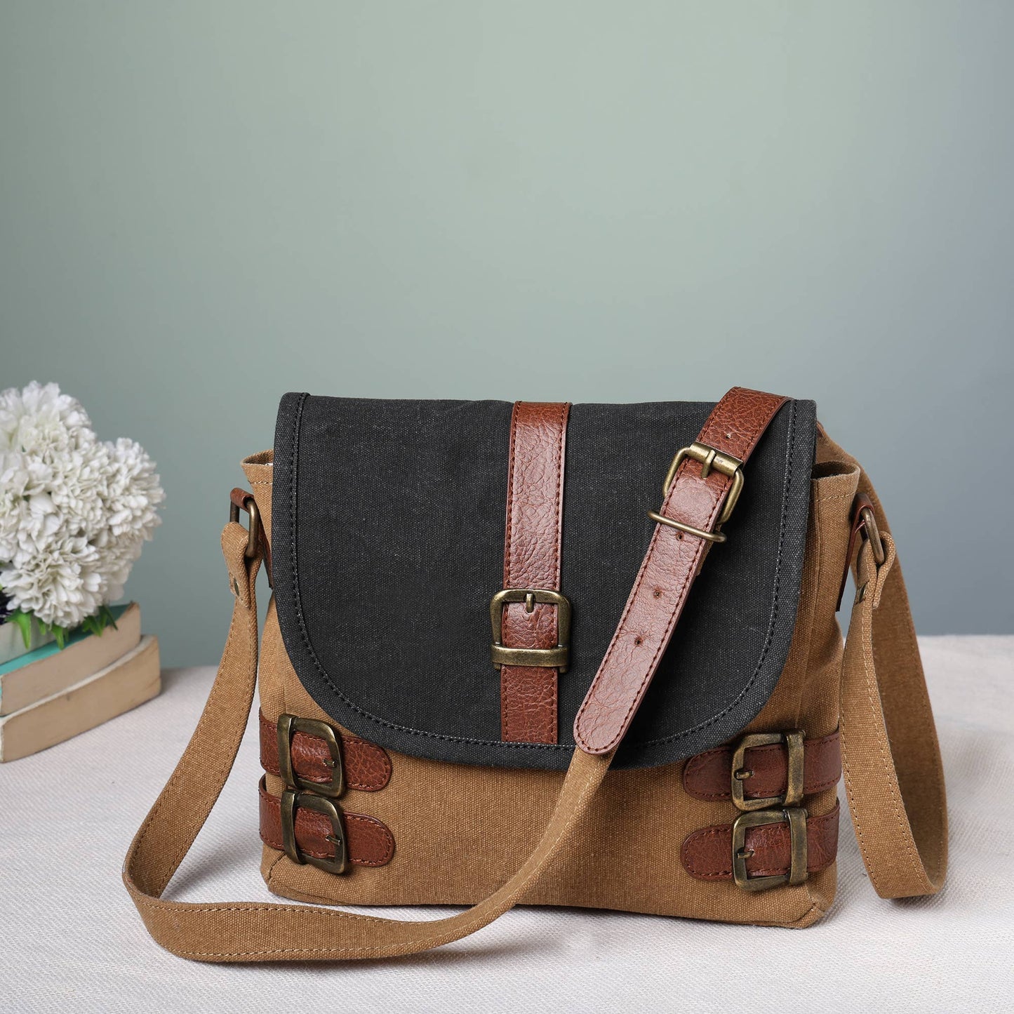 Buckled-up Brown Suger Crossbody