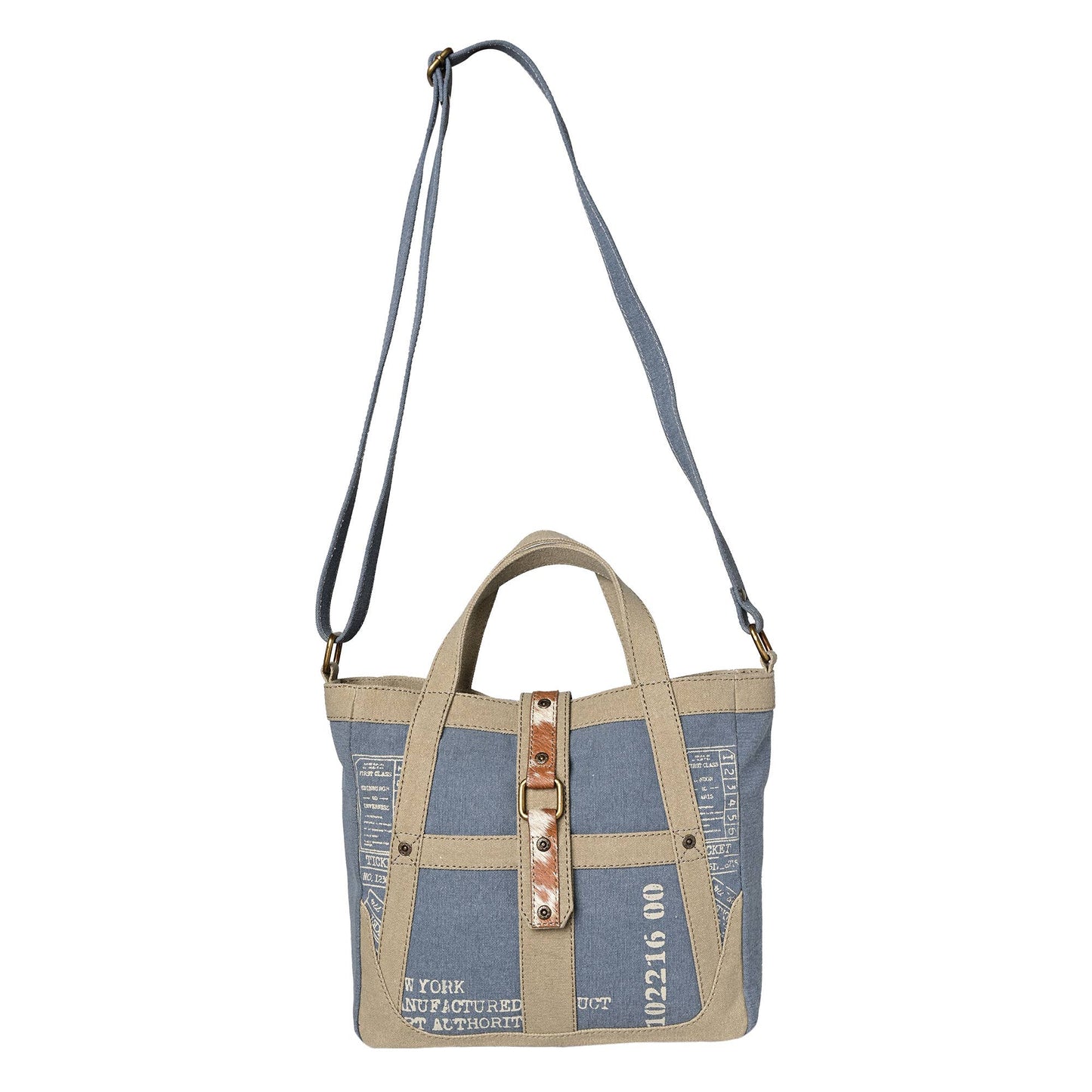 Dusty Blue Cowhide Portland Women's Crossbody Bag