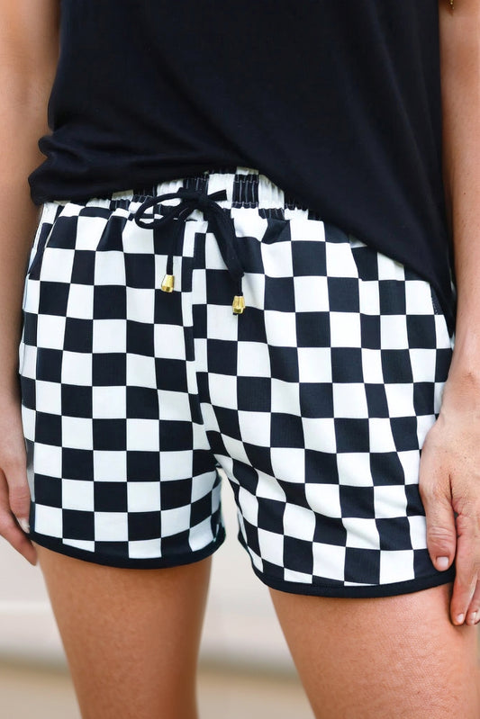 Black & White Checkered Shorts